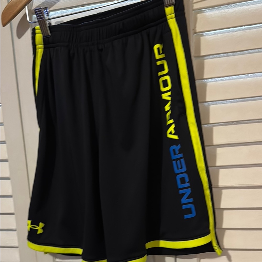 Under Armour Black and Yellow Performance Shorts